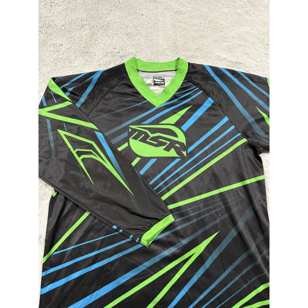 Hatfield McCoy Trails Jersey Shirt Mens 2XL Black Green Blue Motocross MSR Axis